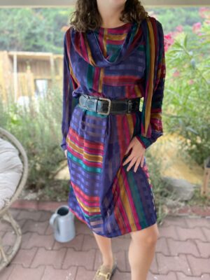 Robe multicolore vintage Jean Bailly