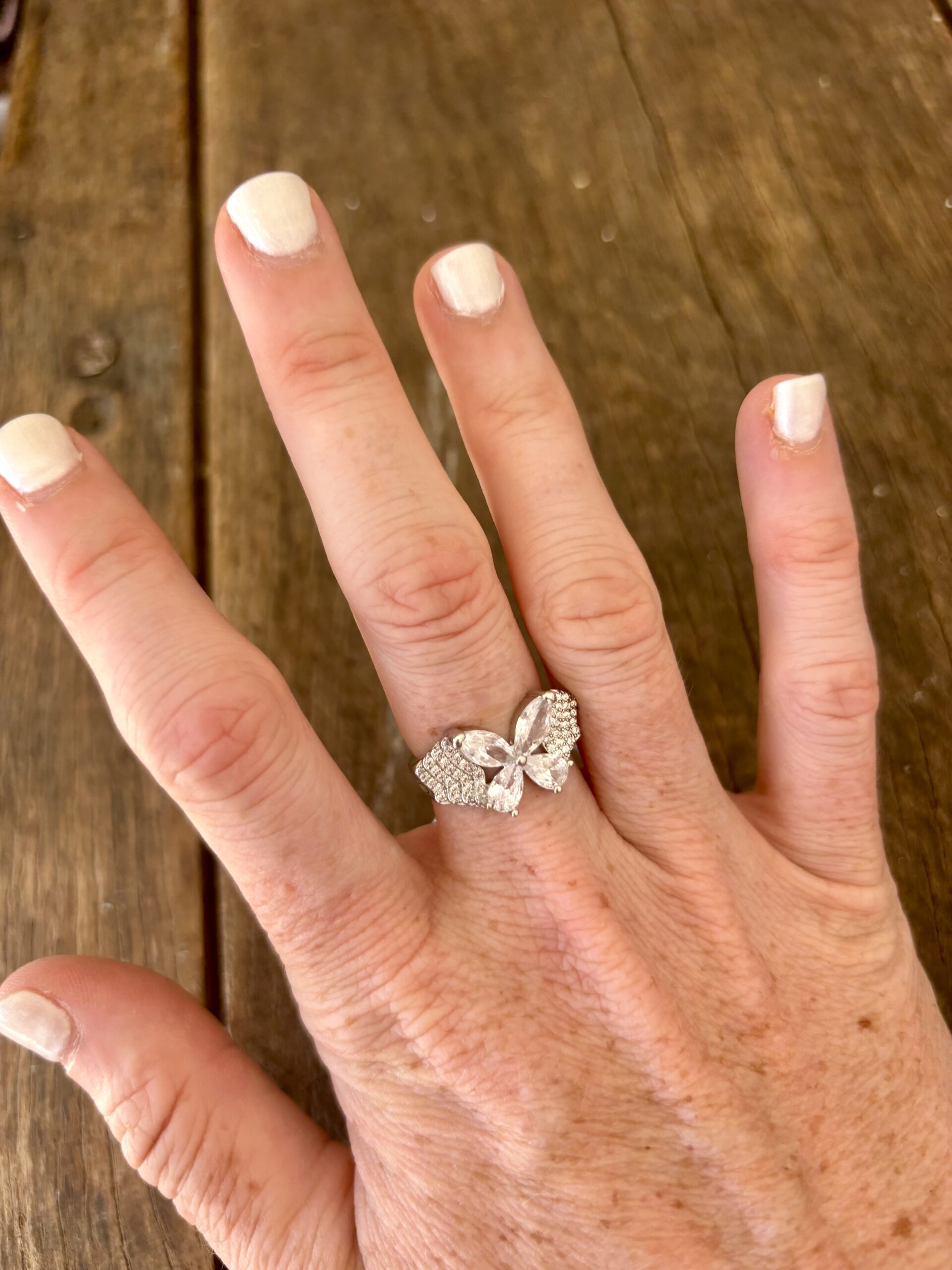 Bague papillon en zirconium. – Image 2