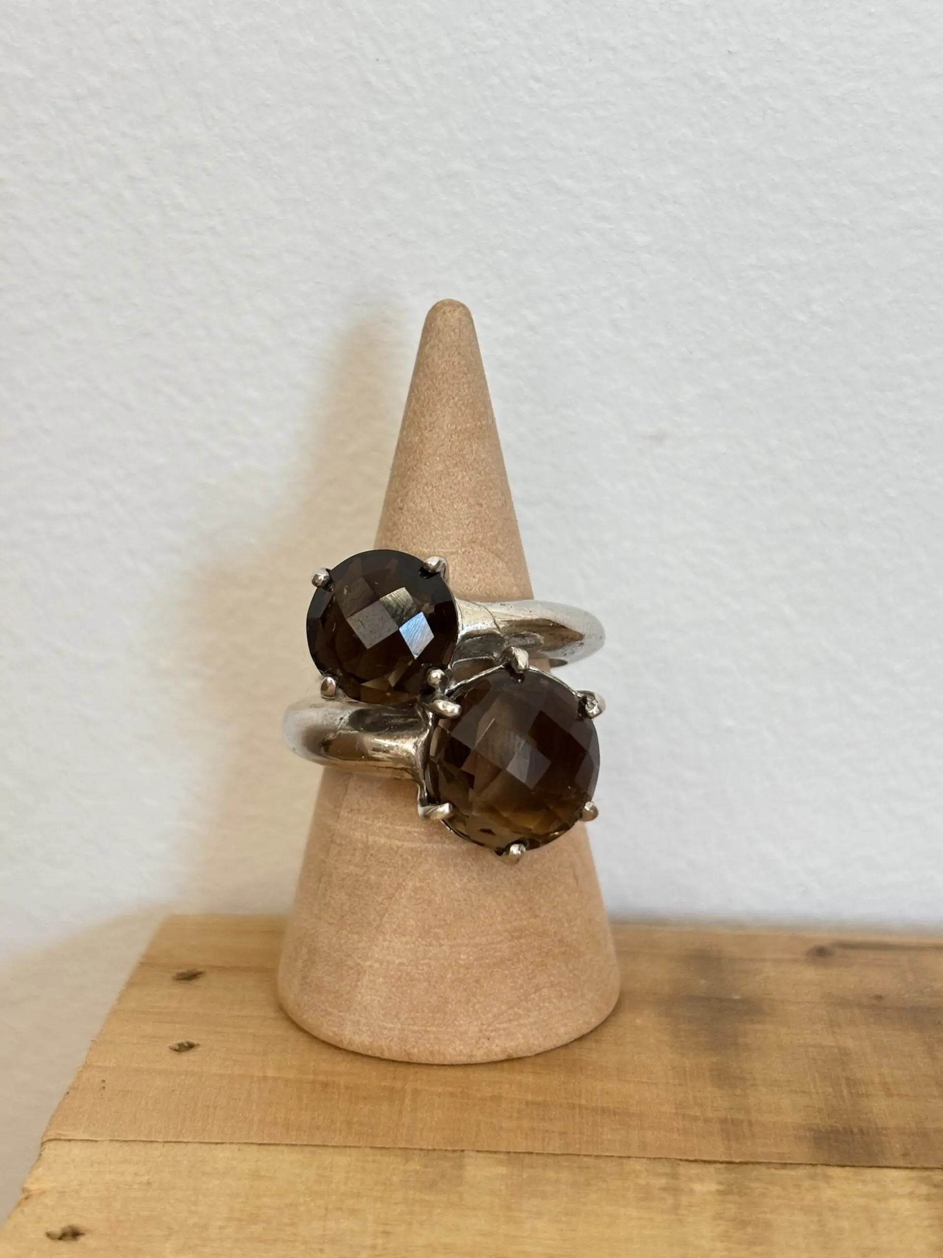 Bague toi et moi en Quartz Fumé. – Image 2