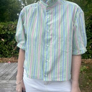Chemise upcyclé, rayée.