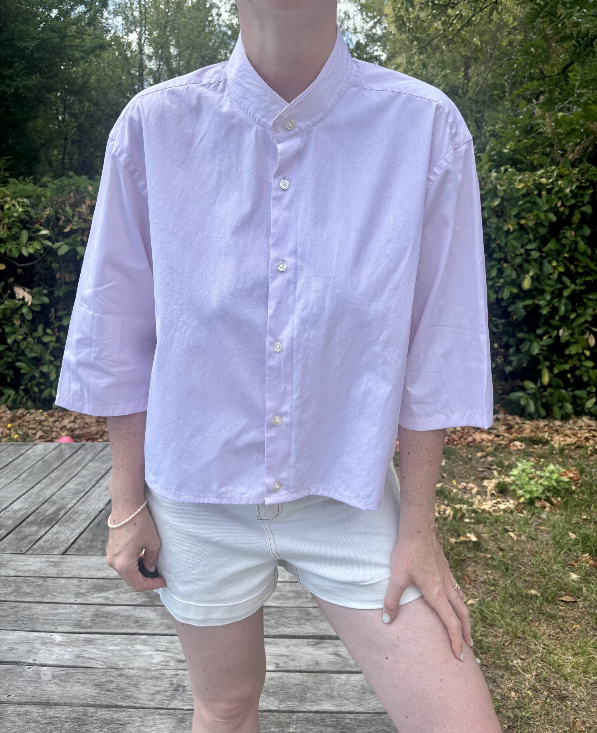 Chemise upcyclé, rose poudrée. – Image 3