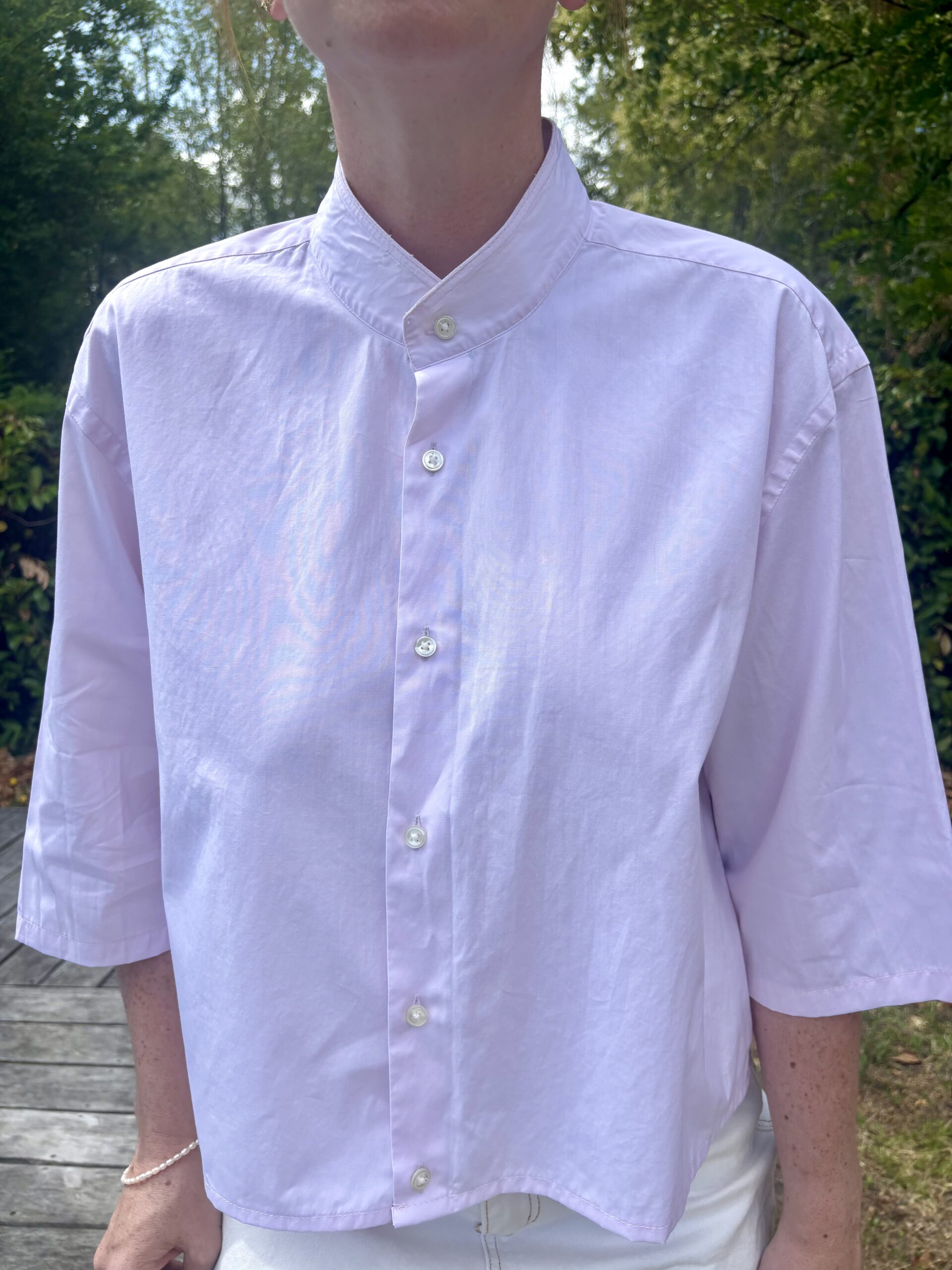 Chemise upcyclé, rose poudrée. – Image 2