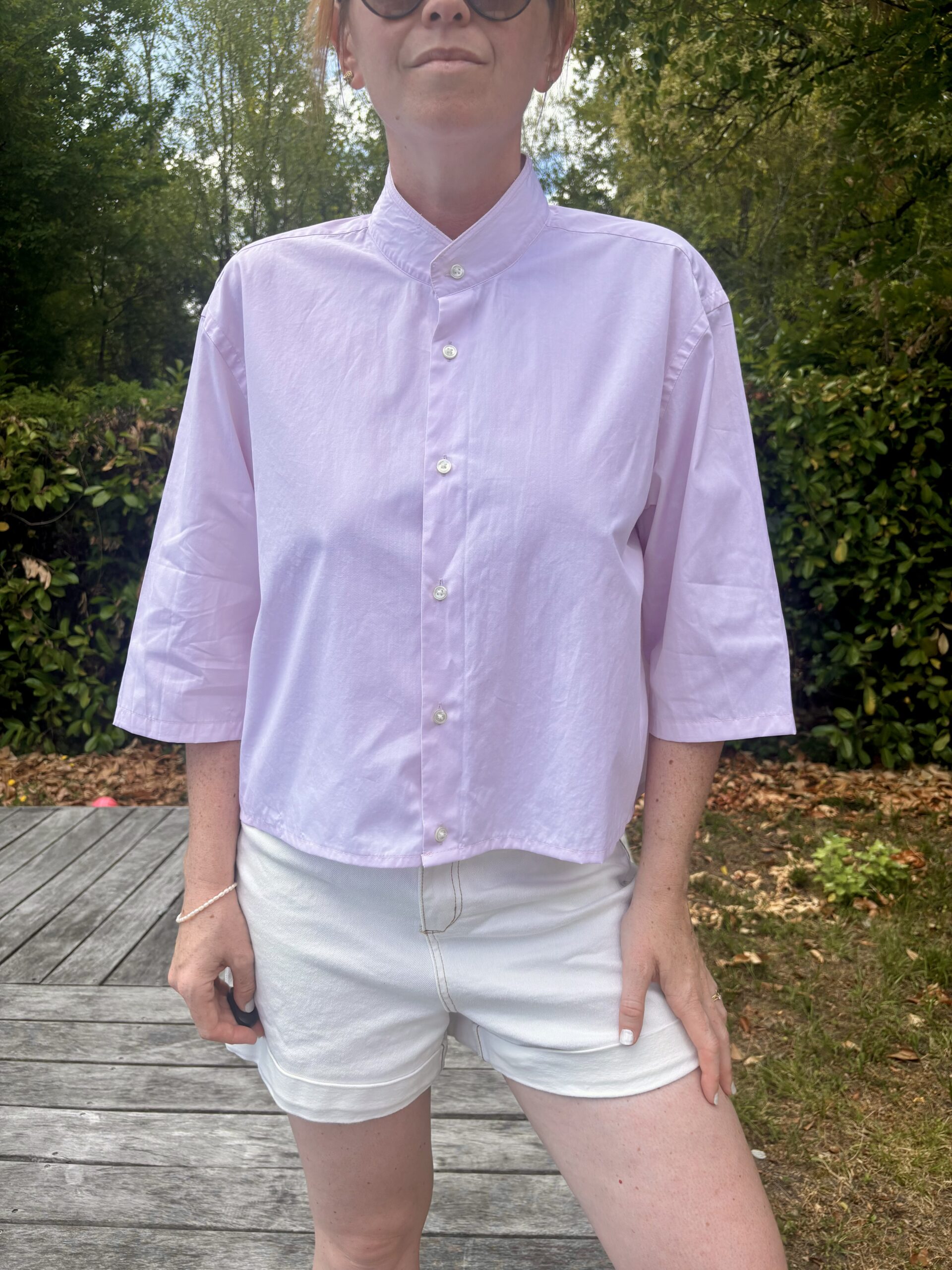 Chemise upcyclé, rose poudrée. – Image 4