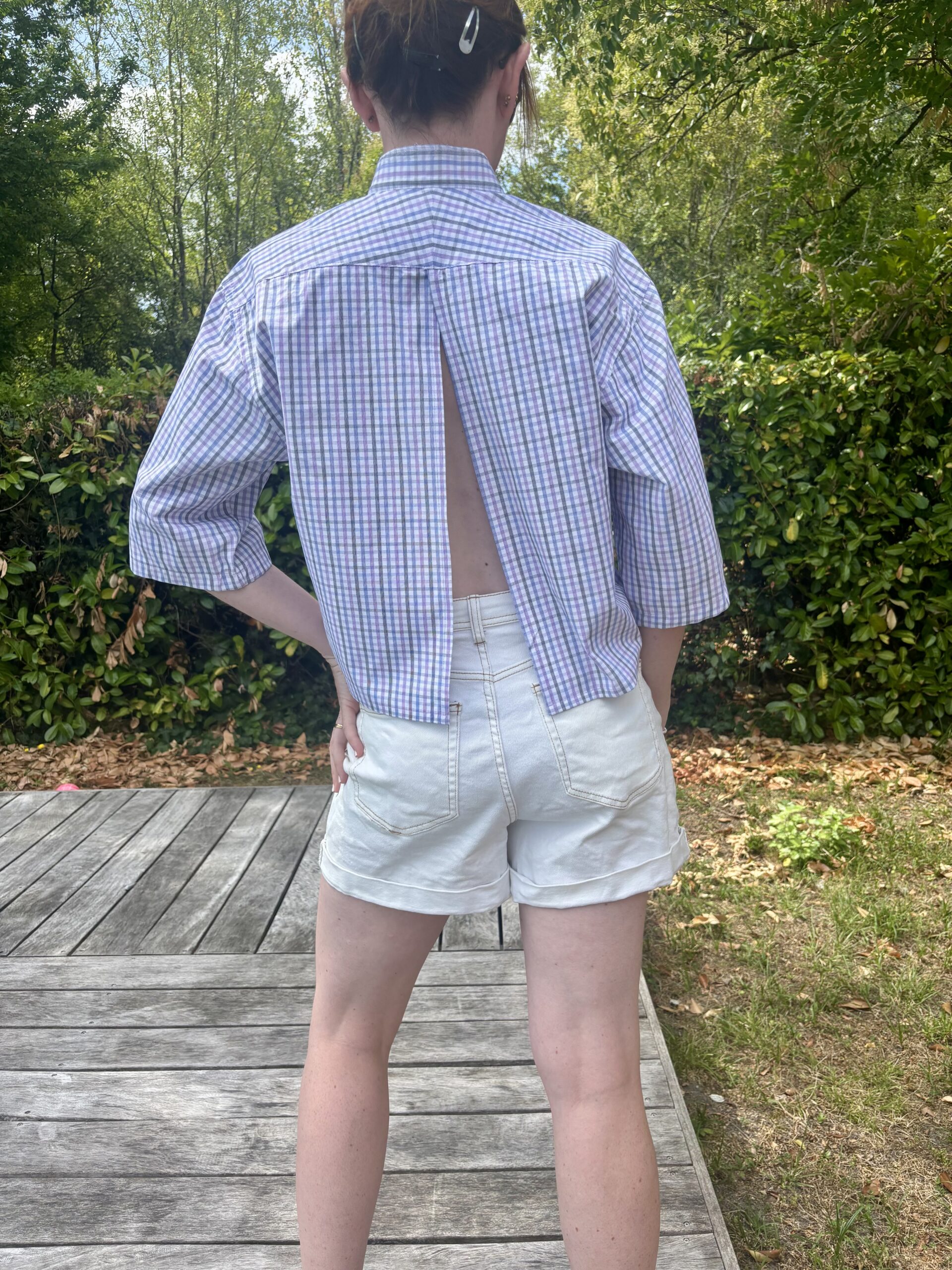 Chemise vintage, upcyclé, vichy. – Image 4