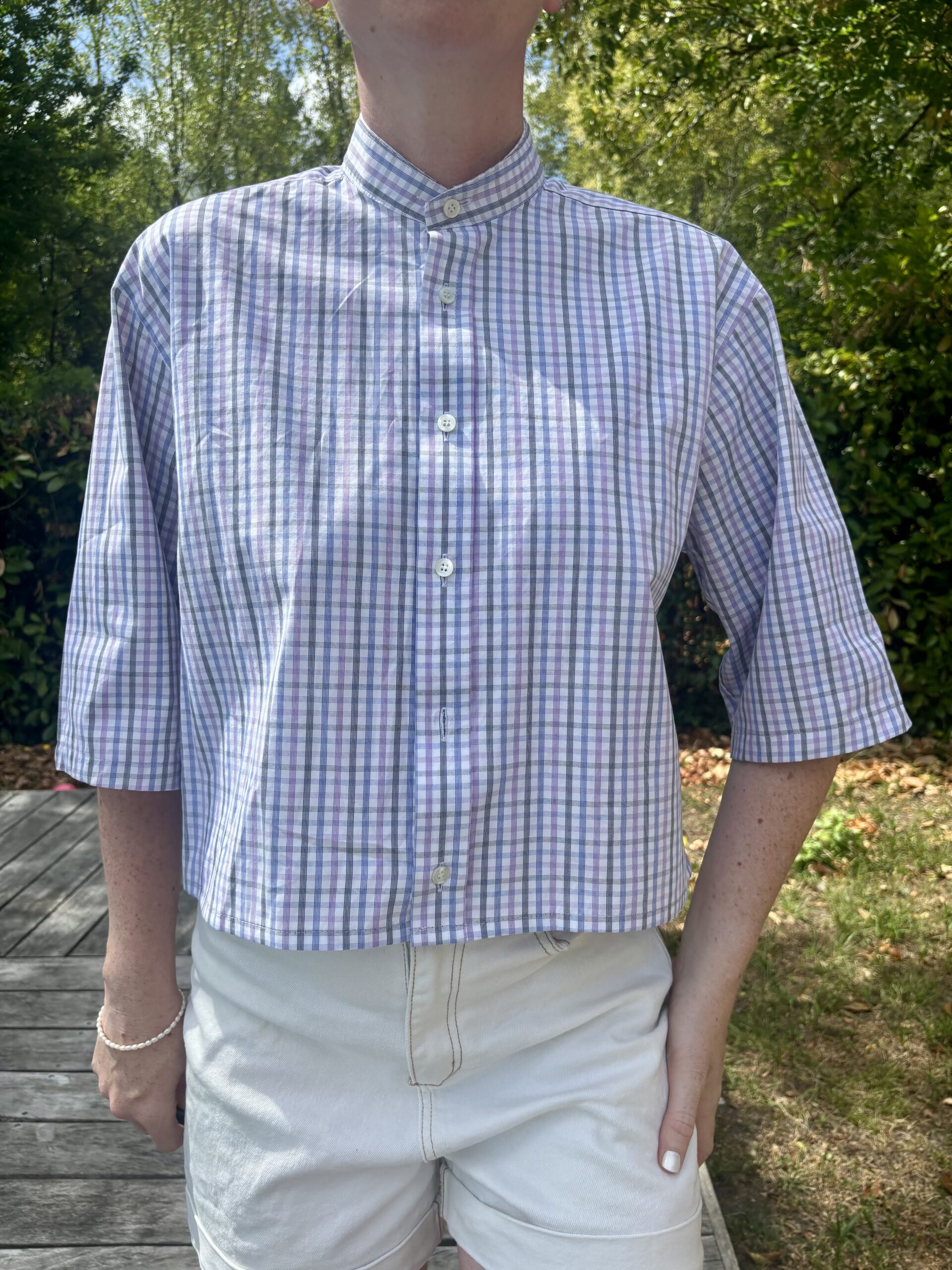 Chemise vintage, upcyclé, vichy. – Image 2