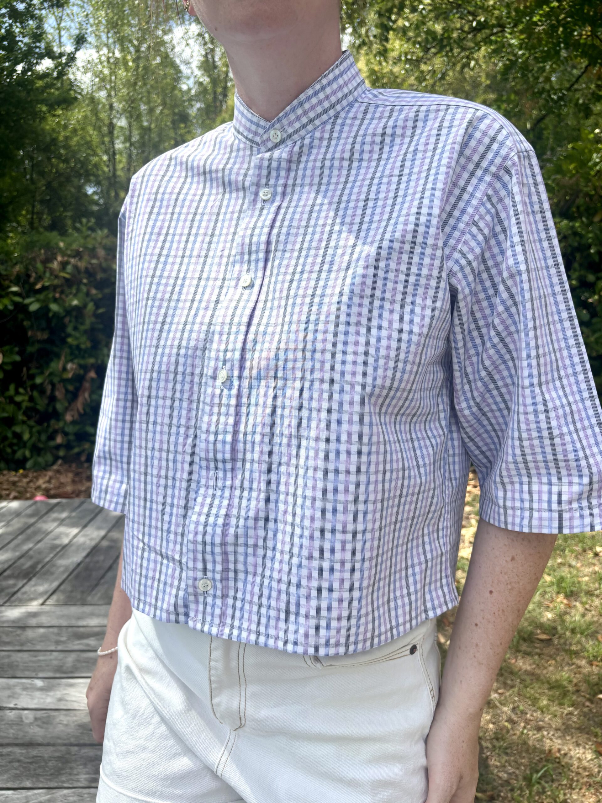 Chemise vintage, upcyclé, vichy. – Image 3