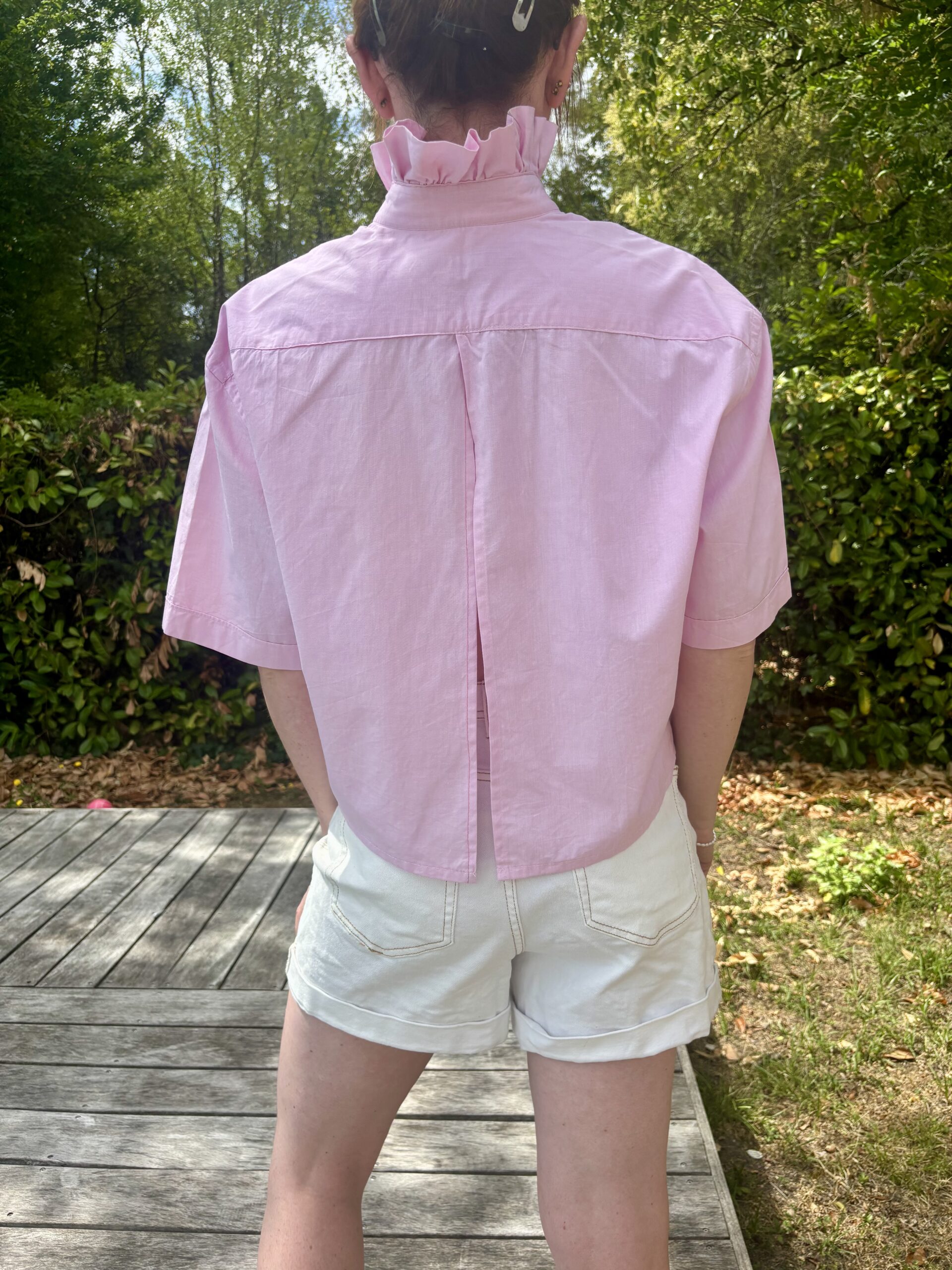 Chemise upcyclée, col victorien. – Image 3