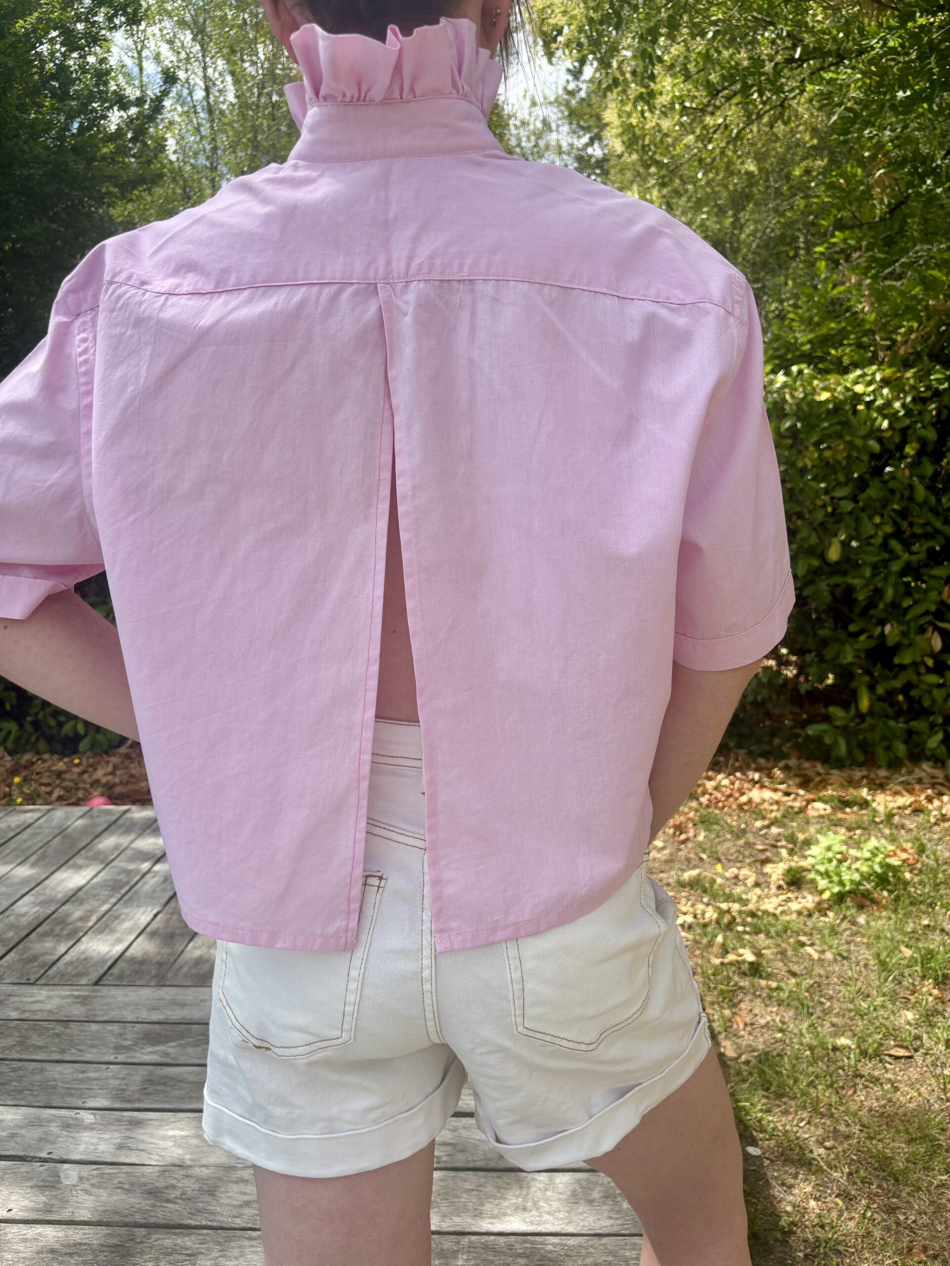 Chemise upcyclée, col victorien. – Image 4