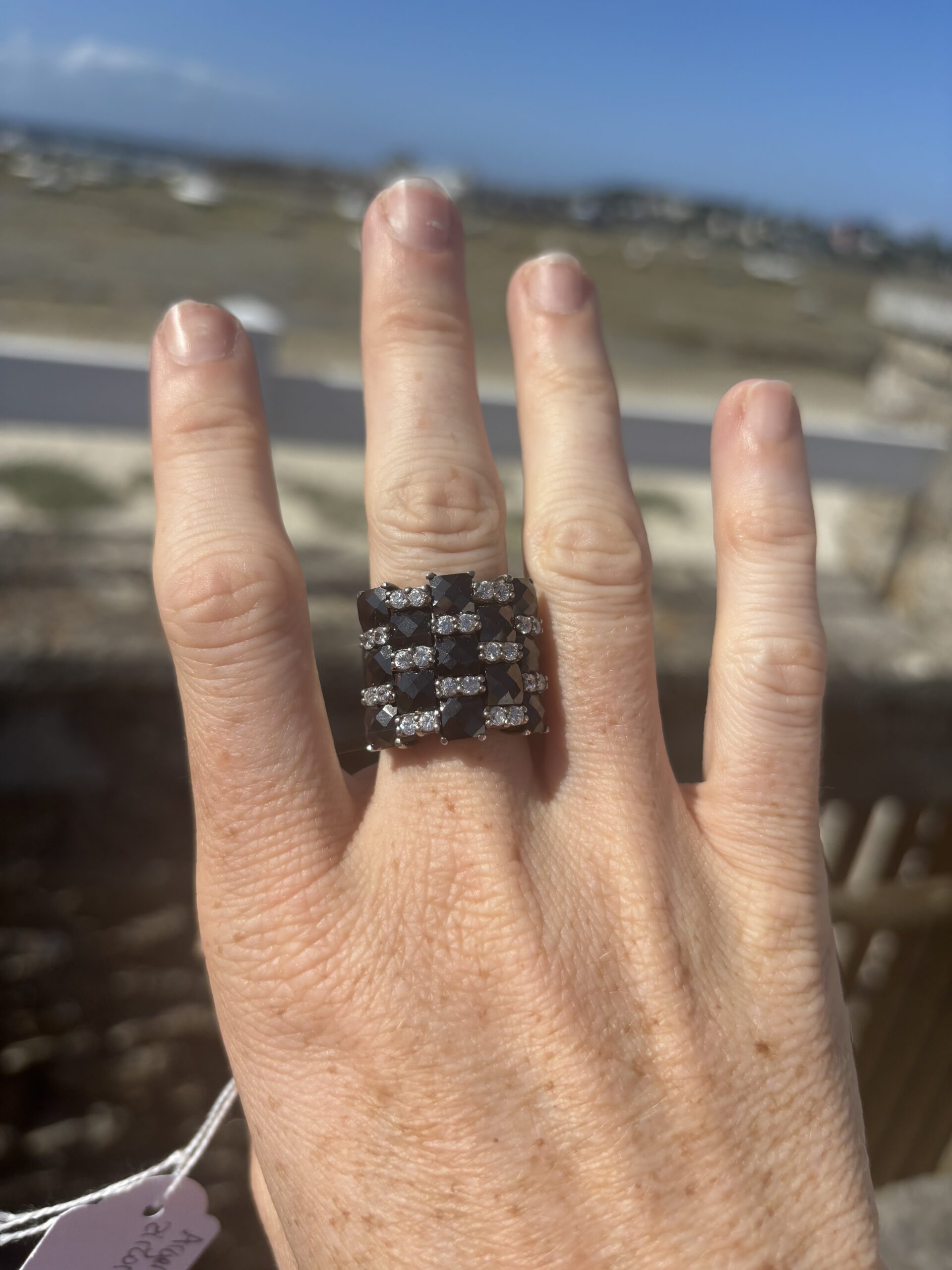 Bague Agatha en argent et zirconium. T54 – Image 2