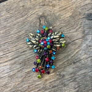 Broche Cascade Vintage Années 50 – Bouquet Floral