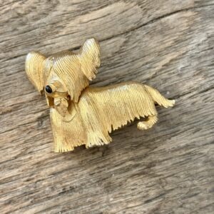 Broche Chien Yorkshire Vintage Années 60/70.